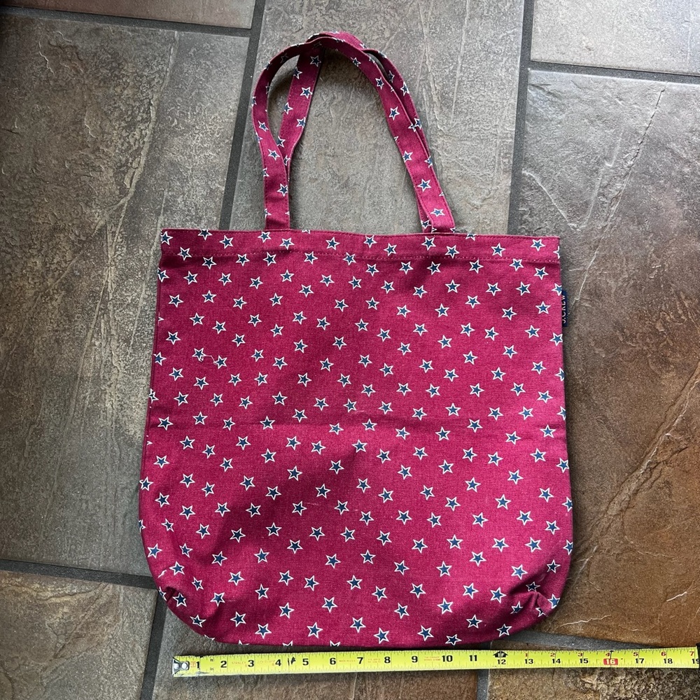 J.Crew Red and Blue Star Canvas Tote